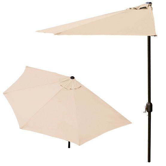 Zahradní půl-parasol nástěnný na terasu 2,7m béžový