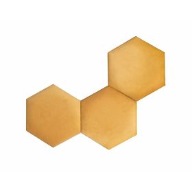 Čalouněný panel Hexagon - medový, MIRAS