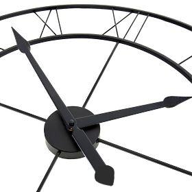 Nástěnné hodiny LOFT ROUND černé - 50 cm , Tutumi